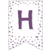 Plum Confetti Waterverf Stippen Bunting Flag Vlaggetjes (Tweede vlag)