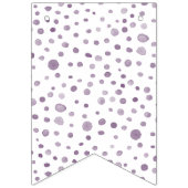 Plum Confetti Waterverf Stippen Bunting Flag Vlaggetjes (Eerste vlag)