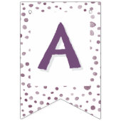 Plum Confetti Waterverf Stippen Bunting Flag Vlaggetjes (Derde vlag)