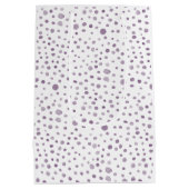 Plum Confetti Waterverf Stippen Gift Bag Medium Cadeauzakje (Achterkant)