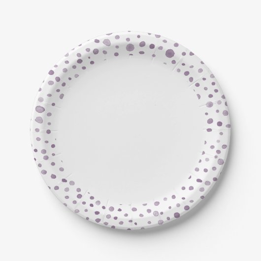 Plum Confetti Waterverf Stippen Papier Bord (Voorkant)