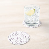 Plum Confetti Waterverf Stippen Papier Onderzetter (Insitu)