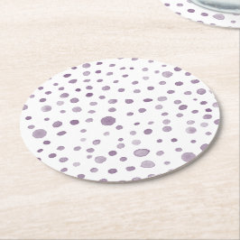 Plum Confetti Waterverf Stippen Papier Onderzetter