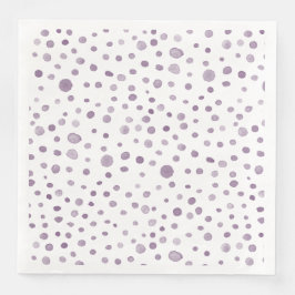 Plum Confetti Waterverf Stippen Papier servet