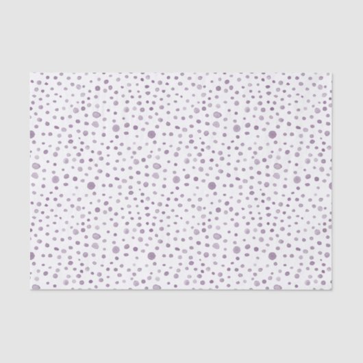 Plum Confetti Waterverf Stippen Tissue Paper Tissuepapier (Voorkant)