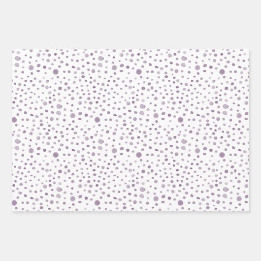 Plum Confetti Waterverf Stippen Wrapping Paper (Voorkant)
