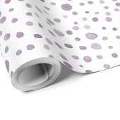 Plum Confetti Waterverf Stippen Wrapping Paper Cadeaupapier (Rol Hoek)