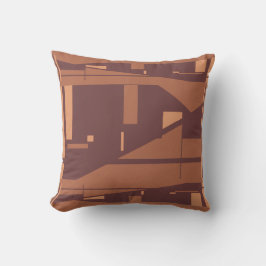 Plum Coral Turquoise Mediterraan Mozaïek Abstract Kussen