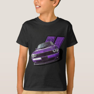 Plum Crazy Modern Muscle car american V8 engine T-shirt