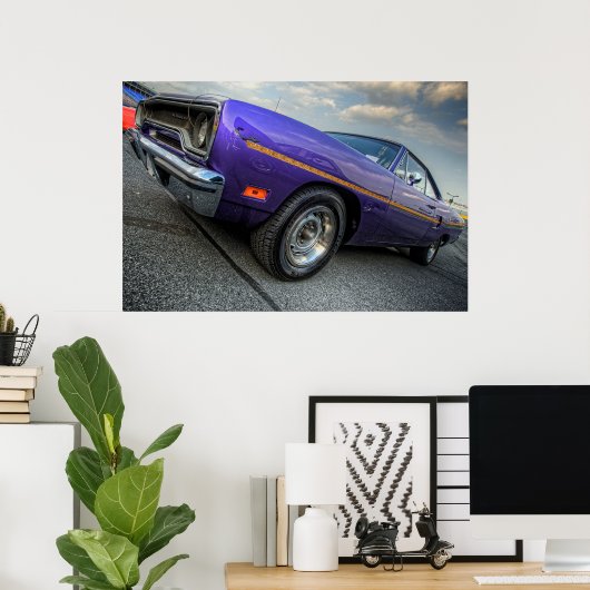 Plum Crazy Roadrunner Poster (Thuiskantoor)