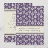 Plum Cream 10th Jubileum Party Invitation Kaart (Voorkant / Achterkant)