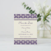 Plum Cream Sla de datum bruiloft Briefkaarten (Staand voorkant)