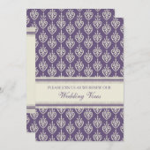 Plum Cream Wedding Vow Renewal Uitnodigingen (Voorkant / Achterkant)