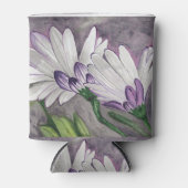 Plum daisy bloemen blikjeskoeler (Voorkant)