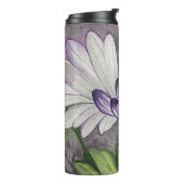 Plum daisy bloemen thermosbeker (Gedraaid links)