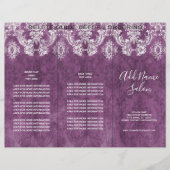 Plum Damask Pattern met Grungy Finish Flyer (Voorkant)