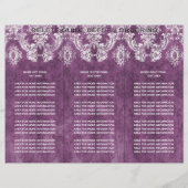 Plum Damask Pattern met Grungy Finish Flyer (Achterkant)