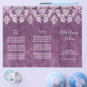 Plum Damask Pattern met Grungy Finish Flyer (Enkel)
