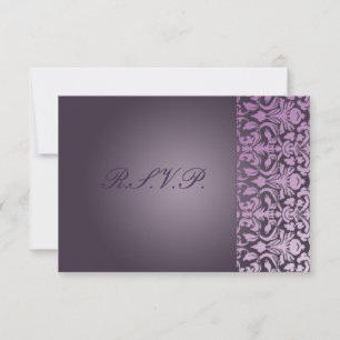 Plum Damask/RSVP RSVP Kaartje