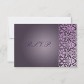 Plum Damask/RSVP RSVP Kaartje (Voorkant)