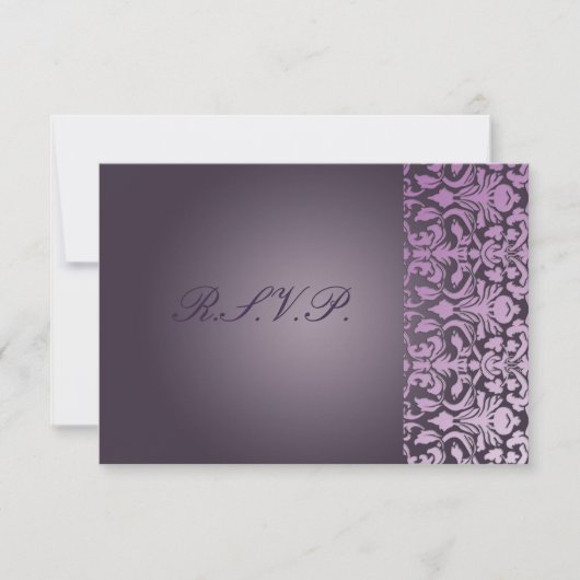 Plum Damask/RSVP RSVP Kaartje (Voorkant)