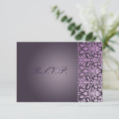 Plum Damask/RSVP RSVP Kaartje (Staand voorkant)