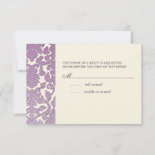 Plum Damask/RSVP RSVP Kaartje (Achterkant)