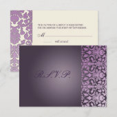 Plum Damask/RSVP RSVP Kaartje (Voorkant / Achterkant)