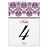 Plum Damask Table Seating Number (Voorkant)