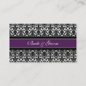 Plum Damask Trouwtafel Plaats Instelling Kaarten Plaatskaartje (Achterkant)