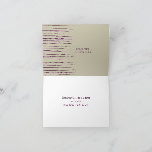 Plum Dank je wel Bedankkaart (Binnen)