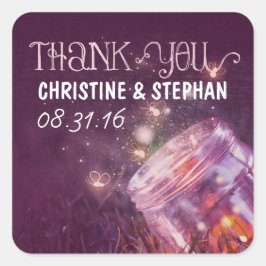 Plum Dank u stickers met Mason Jar Lights