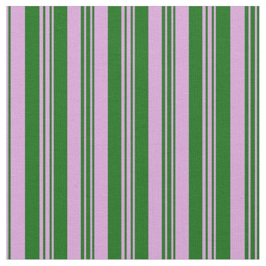 Plum & Dark Green Lined/Striped Pattern Stof (Close Up)