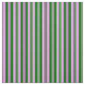 Plum & Dark Green Lined/Striped Pattern Stof (Swatch)