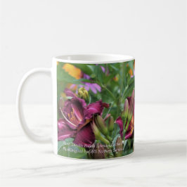 Plum Daylilies & Echinacea Koffiemok
