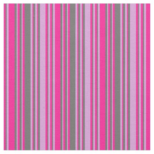 Plum, Dim Grey & Deep Pink Lined/Striped Patroon Stof (Close Up)
