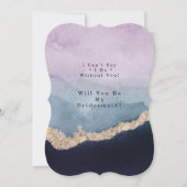 Plum Dusty Blue Agate zal je mijn Bridesmaid zijn Kaart (Voorkant)
