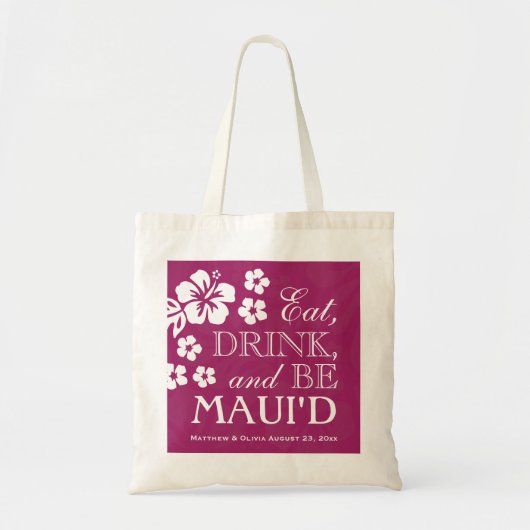 Plum Eat, Drink en Be Maui'd Canvas tas (Voorkant)