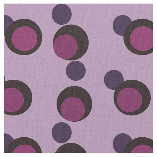 Plum Eclipse - Luxe Mid-Century Circles Stof (Close Up)