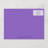 Plum Elegant Monogram Douche Uitnodiging Briefkaart (Achterkant)