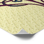 Plum en blauw  bloemsierkunst poster (Hoek)