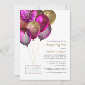 Plum en Gold Baby of Vrijgezellenfeest per post Kaart (Voorkant)