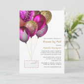 Plum en Gold Baby of Vrijgezellenfeest per post Kaart (Staand voorkant)