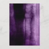 Plum en Gold Floral bruiloft informatie gast Informatiekaartje (Achterkant)