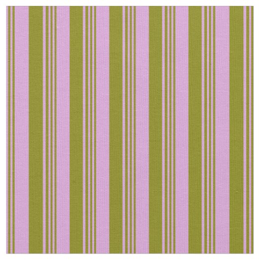 Plum en Green Colored Stripes Stof (Close Up)