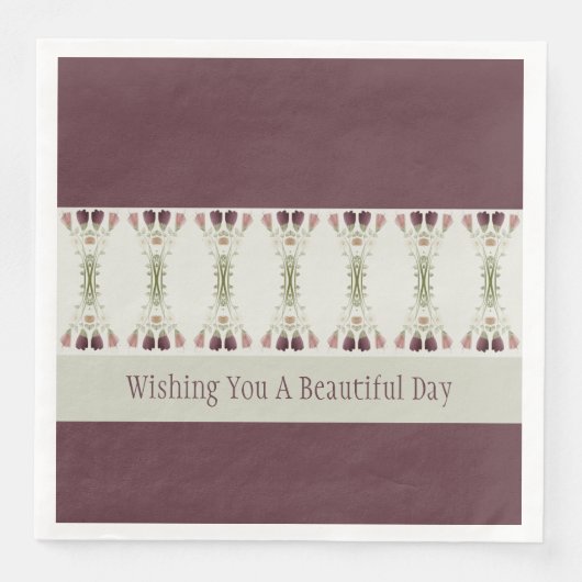 Plum en Grey Green Servet (Voorkant)