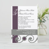 Plum en Grey Kaart (Staand voorkant)