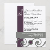 Plum en Grey Kaart (Voorkant / Achterkant)