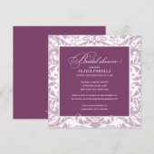 PLUM EN LILA WINKEL | VRIJGEZELLENFEEST INVITE KAART (Voorkant / Achterkant)