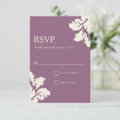 PLUM EN LIMOEN DAMASK | WEDDING RSVP KAARTJE (Staand voorkant)